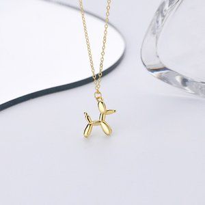 Ballon Dog 18K Gold Plated Sterling Silver Necklace